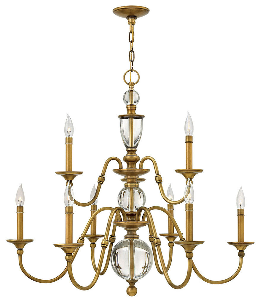 Hinkley Lighting Eleanor Medium Two Tier Heritage Brass 4958HB