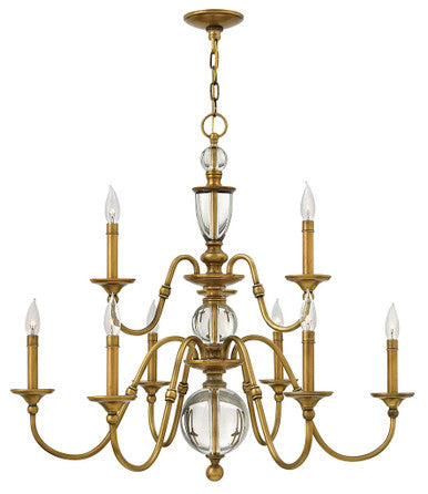 Hinkley Lighting Eleanor Medium Two Tier Heritage Brass 4958HB