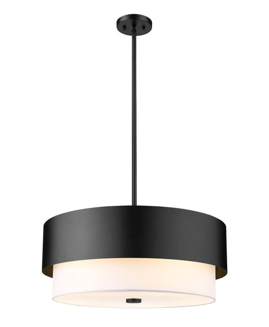 Z-Lite Counterpoint 5 Light Chandelier in Matte Black 495P24-MB