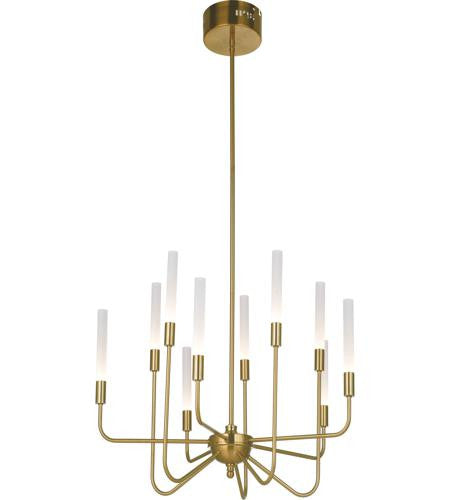 Craftmade 10 Arm LED Chandelier in Satin Brass 49610-SB-LED