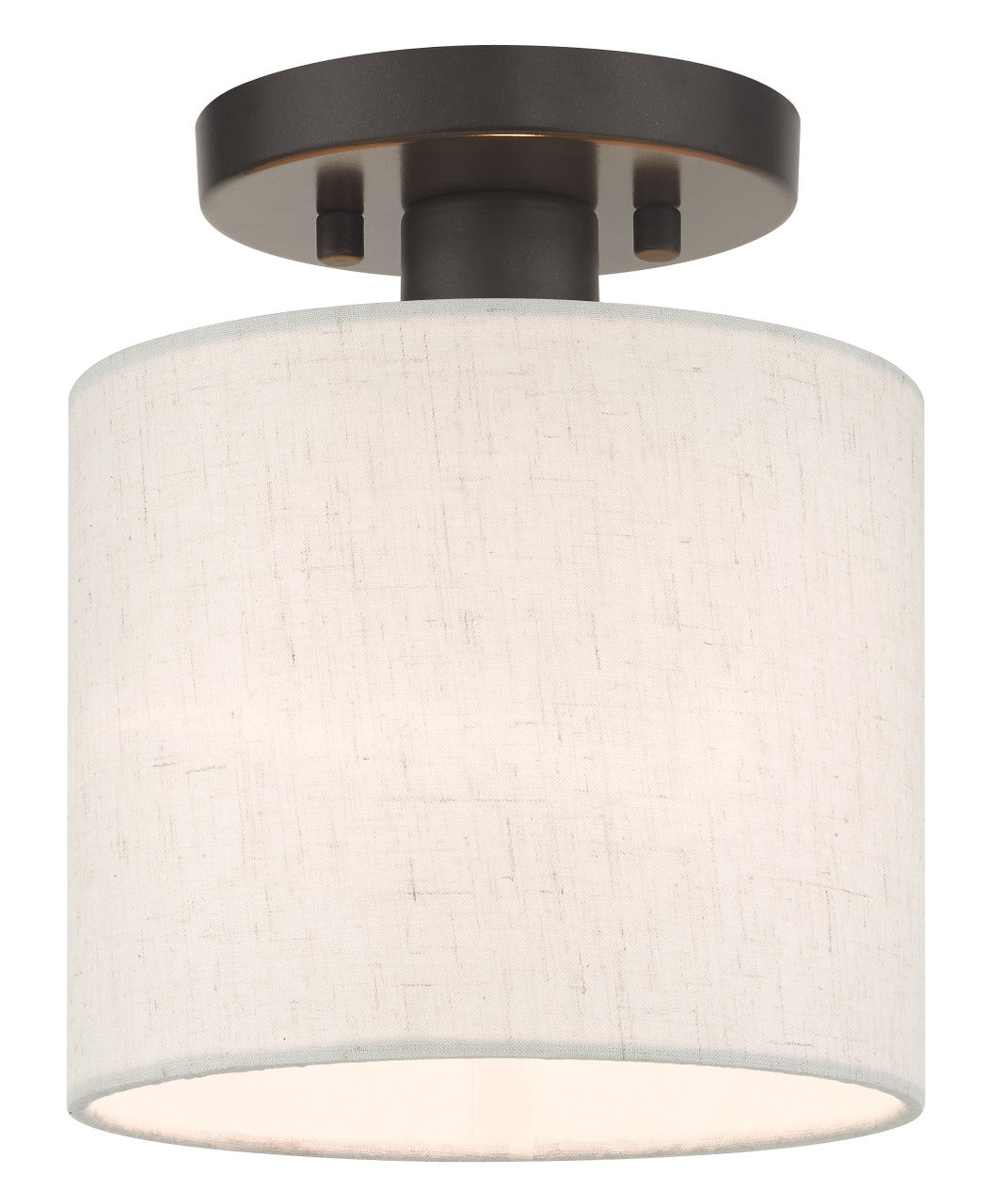 Livex Lighting Blossom Collection  1 Light English Bronze Semi Flush in English Bronze  49807-92