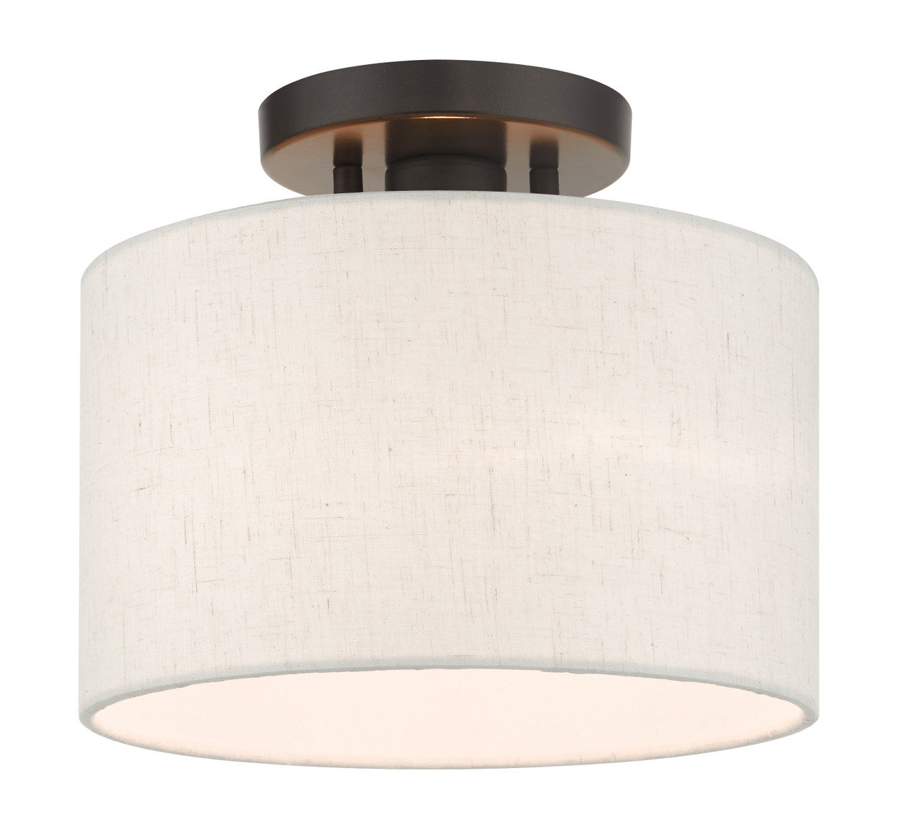 Livex Lighting Blossom Collection  1 Light English Bronze Semi Flush in English Bronze  49808-92