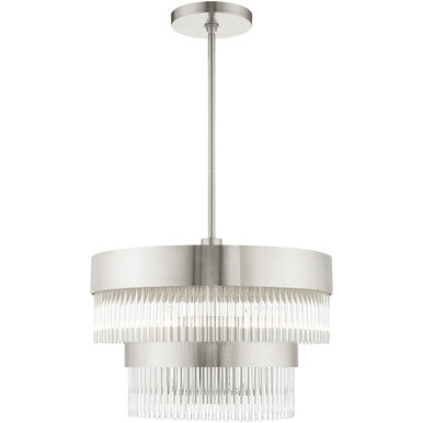 Livex Lighting Norwich Collection 5 Lt Brushed Nickel Chandelier in Brushed Nickel 49824-91