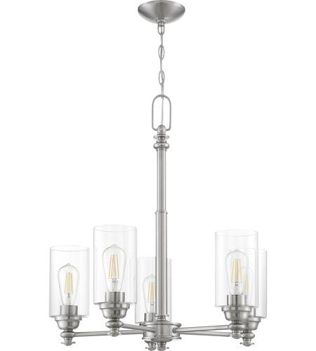 Craftmade 5 Light Chandelier in Brushed Polished Nickel 49825-BNK-C