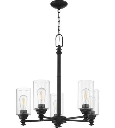 Craftmade 5 Light Chandelier in Flat Black 49825-FB-C