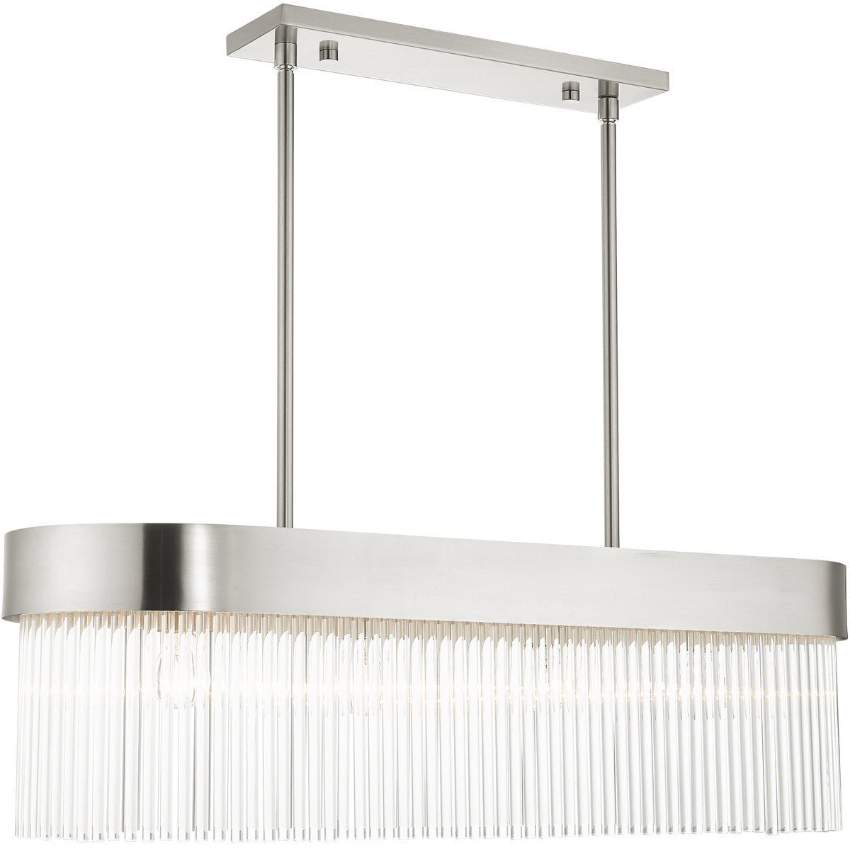 Livex Lighting Norwich Collection 4 Lt Brushed Nickel Chandelier in Brushed Nickel 49826-91