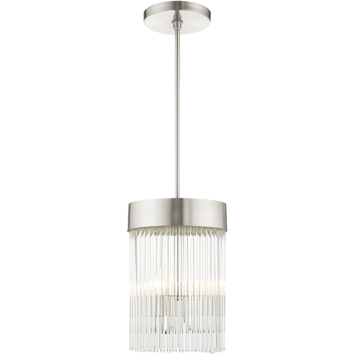 Livex Lighting Norwich Collection 3 Lt Brushed Nickel Chandelier in Brushed Nickel 49828-91