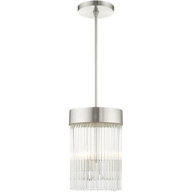 Livex Lighting Norwich Collection 3 Lt Brushed Nickel Chandelier in Brushed Nickel 49828-91