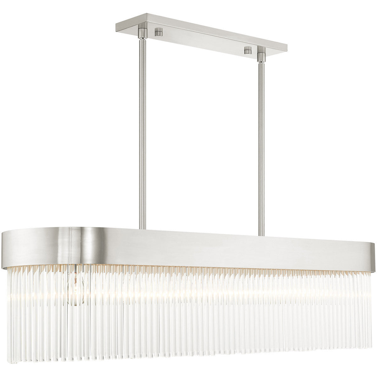 Livex Lighting Norwich Collection 6 Lt Brushed Nickel Chandelier in Brushed Nickel 49830-91