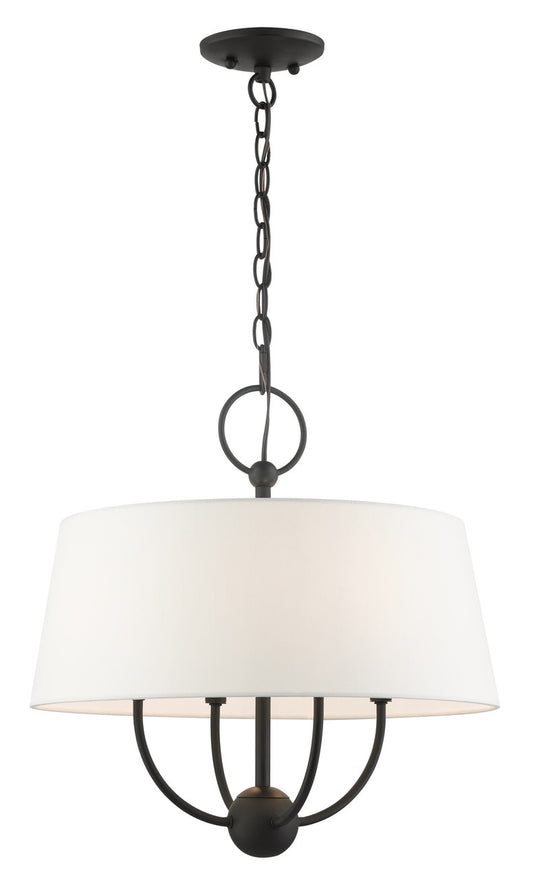 Livex Lighting Ridgecrest Collection  4 Light Black Pendant Chandelier in Black 49844-04