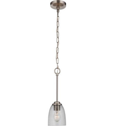 Craftmade 1 Light Mini Pendant in Brushed Polished Nickel 49991-BNK