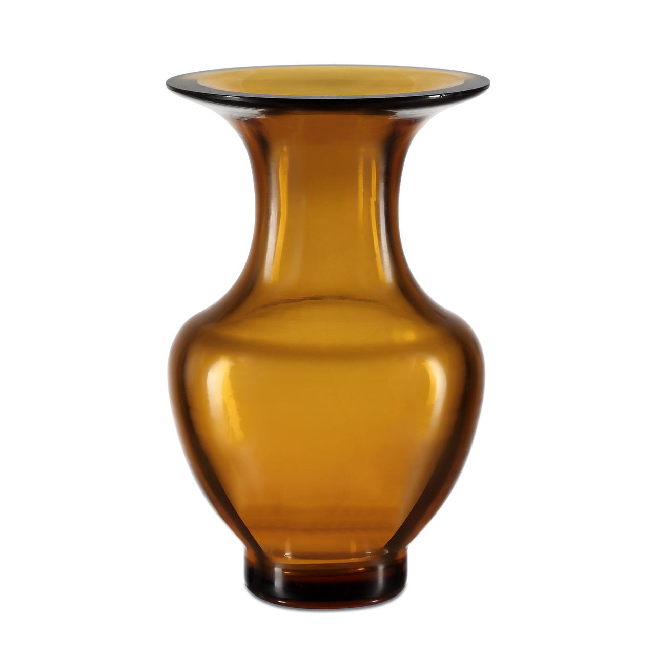 Currey & Co. 8.75" Amber & Gold Peking Vase 1200-0676