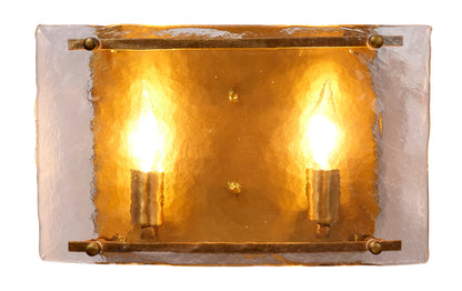 Jamie Young  Glenn Glass Double Wall Sconce 4GLEN-DBAB