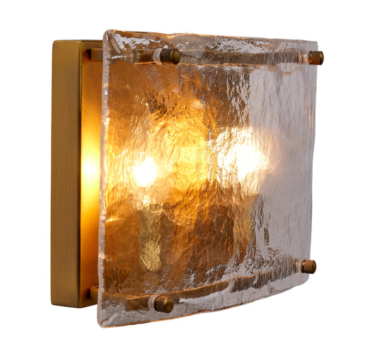 Jamie Young  Glenn Glass Double Wall Sconce 4GLEN-DBAB