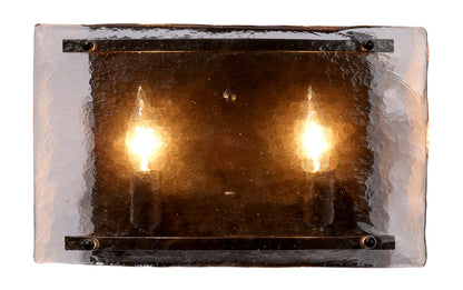 Jamie Young  Glenn Glass Double Wall Sconce 4GLEN-DBOB