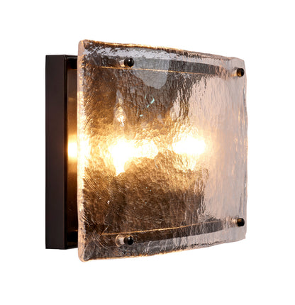 Jamie Young  Glenn Glass Double Wall Sconce 4GLEN-DBOB