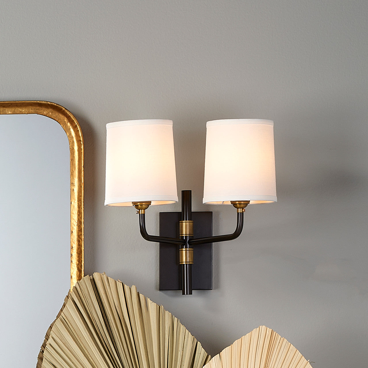 Jamie Young Lawton Double Arm Wall Sconce 4LAWT-DBOB