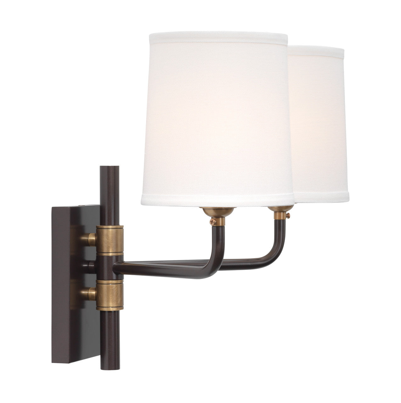 Jamie Young Lawton Double Arm Wall Sconce 4LAWT-DBOB