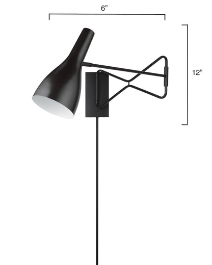 Jamie Young Lenz Swing Arm Wall Sconce 4LENZ-SCOB