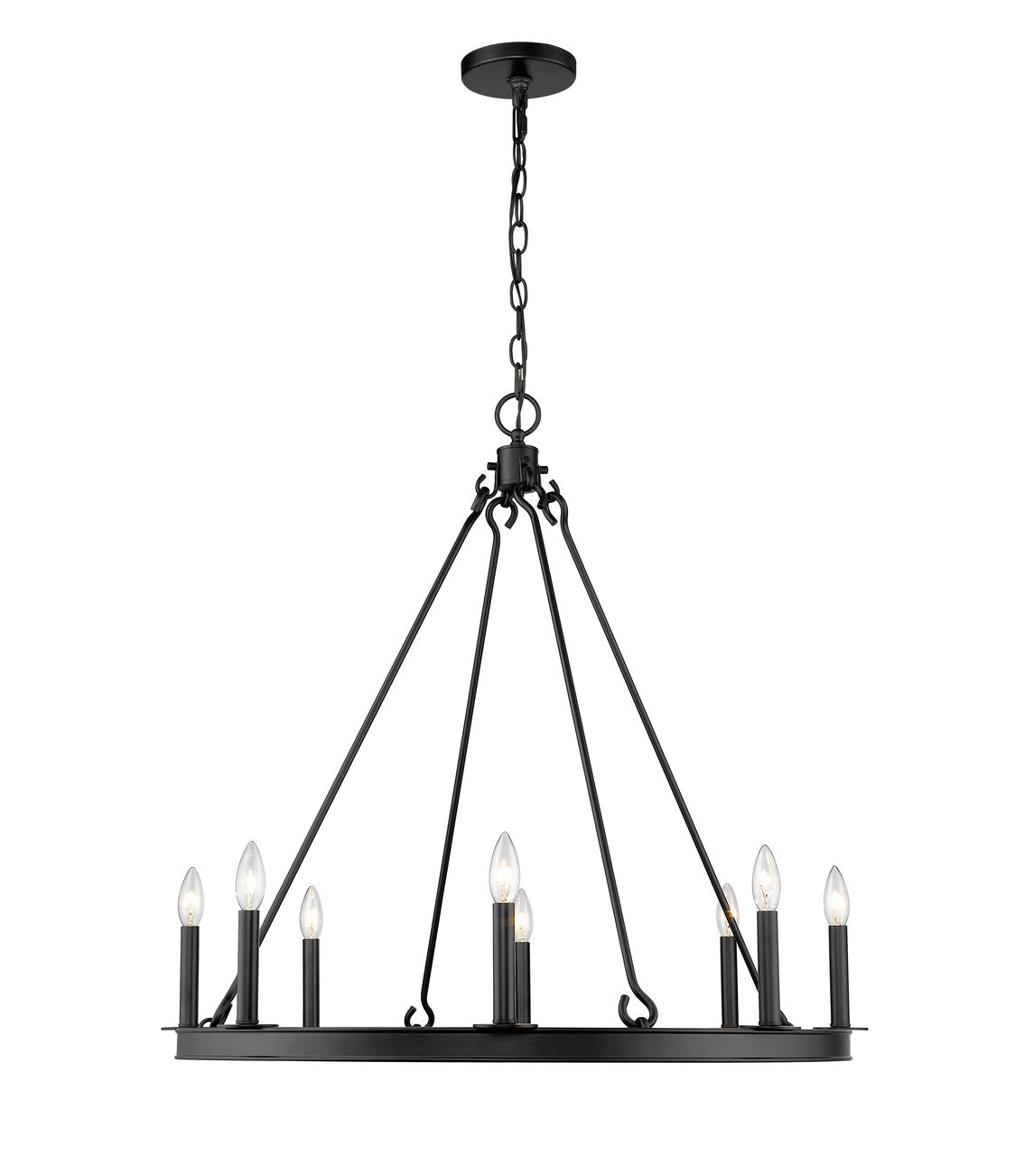 Z-Lite Barclay 8 Light Chandelier in Matte Black 482R-8MB