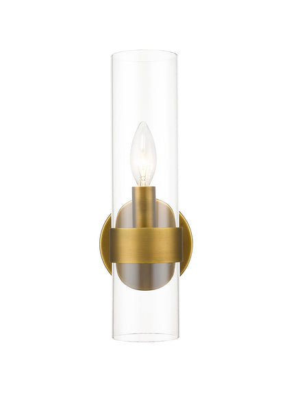 Z-Lite Datus 1 Light Wall Sconce in Rubbed Brass 4008-1S-RB