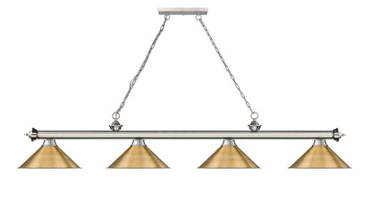 Z-Lite Cordon 4 Light Billiard in Brushed Nickel 2306-4BN-RB15