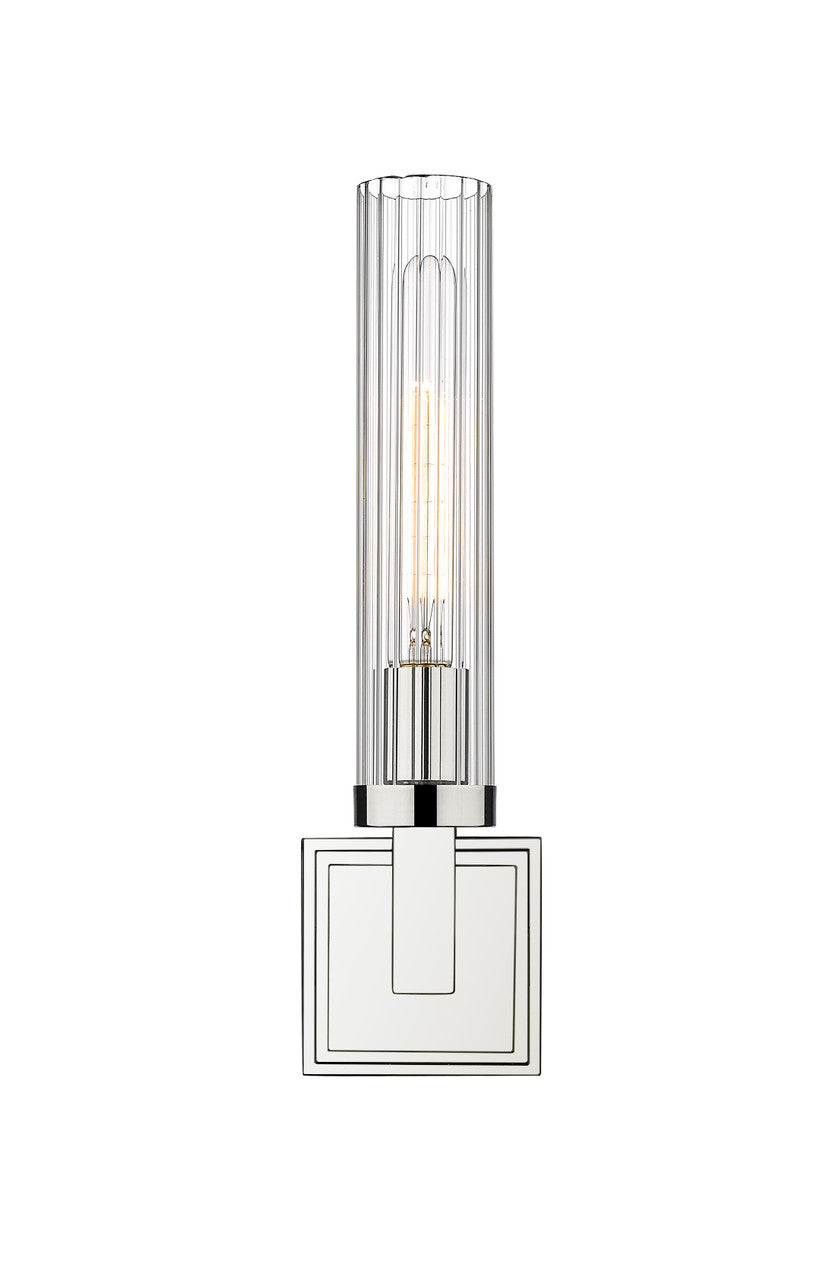 Z-Lite Beau 1 Light Wall Sconce in Polished Nickel 3031-1S-PN