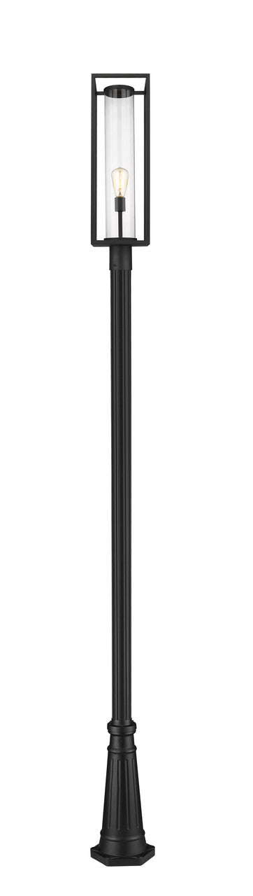 Z-Lite Dunbroch 1 Light Outdoor Post Mounted Fixture in Black 584PHBR-519P-BK