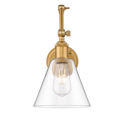 Z-Lite Gayson 1 Light Wall Sconce in Rubbed Brass 348S-RB