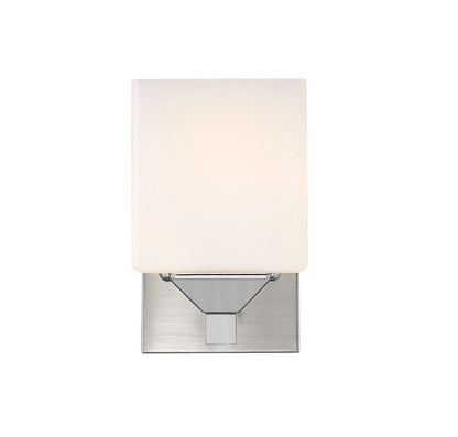 Z-Lite Quube 1 Light Wall Sconce in Brushed Nickel 2104-1V