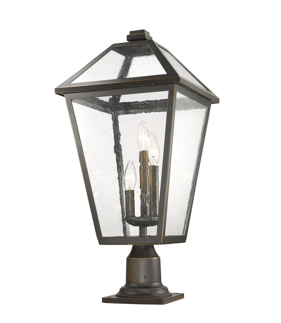 Z-Lite Talbot 3 Light Outdoor Pier Mounted Fixture in Oil Rubbed Bronze 579PHXLR-533PM-ORB