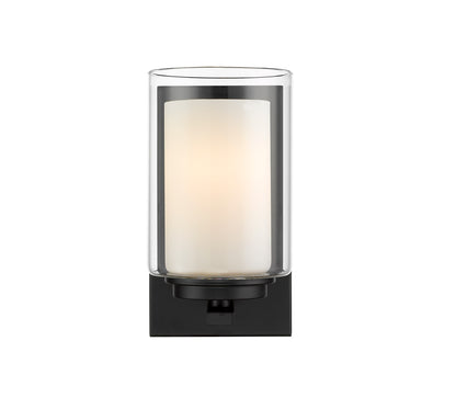 Z-Lite Willow 1 Light Wall Sconce in Matte Black 426-1S-MB