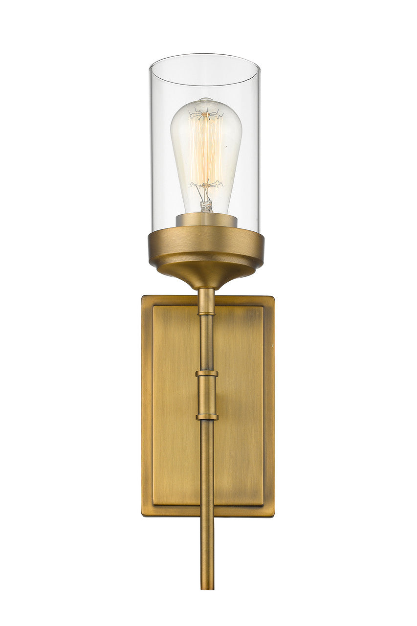 Z-Lite Calliope 1 Light Wall Sconce in Foundry Brass 617-1S-FB