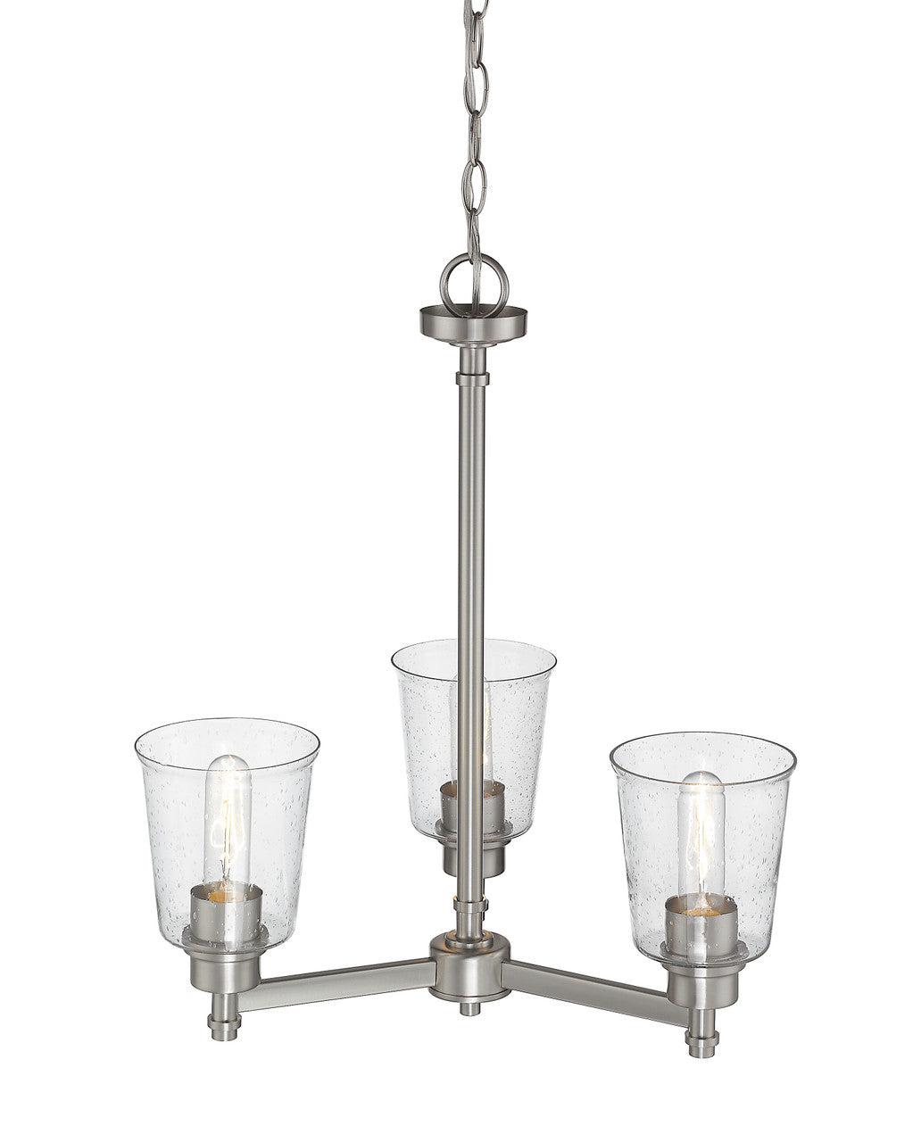 Z-Lite Bohin 3 Light Chandelier in Brushed Nickel 464-3BN