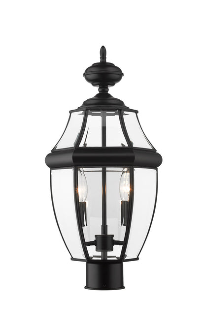 Z-Lite Westover 2 Light Outdoor Post Mount Fixture in Black 580PHM-BK