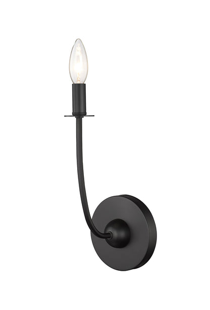 Z-Lite Shannon 1 Light Wall Sconce in Matte Black 3040-1S-MB