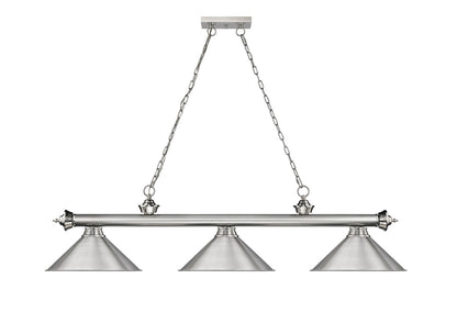 Z-Lite Cordon 3 Light Billiard in Brushed Nickel 2306-3BN-BN15