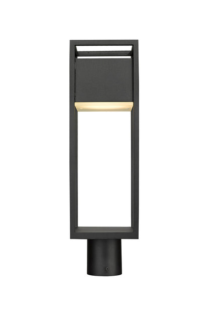 Z-Lite Barwick 1 Light Outdoor Post Mount Fixture in Black 585PHMR-BK-LED