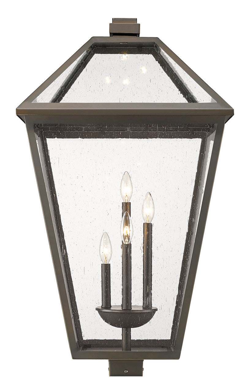 Z-Lite Talbot 4 Light Outdoor Post Mount Fixture in Oil Rubbed Bronze 579PHXLXS-ORB