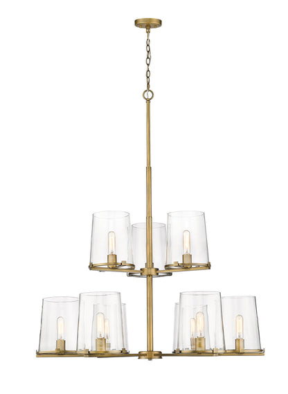 Z-Lite Callista 9 Light Chandelier in Rubbed Brass 3032-9RB