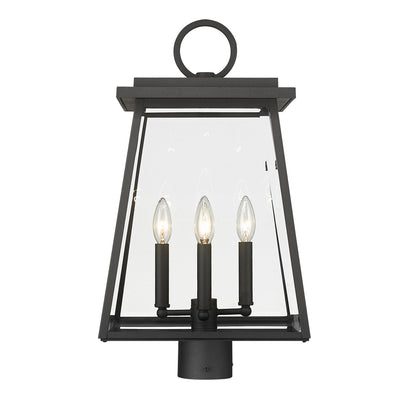 Z-Lite Broughton 4 Light Outdoor Post Mount Fixture in Black 521PHBR-BK