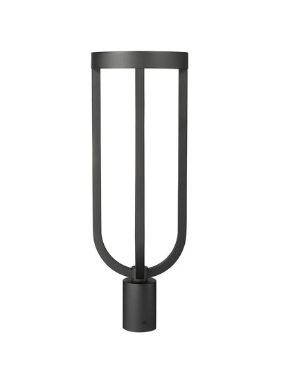 Z-Lite Leland 1 Light Outdoor Post Mount Fixture in Sand Black 5005PHB-BK-LED