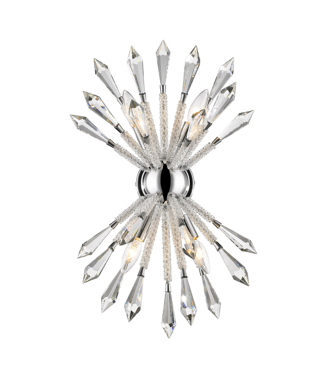 Z-Lite Soleia 4 Light Wall Sconce in Chrome  4002-4S