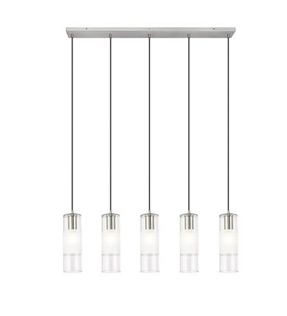 Z-Lite Alton 5 Light Linear Chandelier in Brushed Nickel 824P-5L-BN