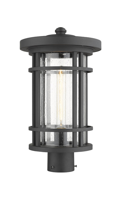 Z-Lite Jordan 1 Light Outdoor Post Mount Fixture in Black 570PHB-BK