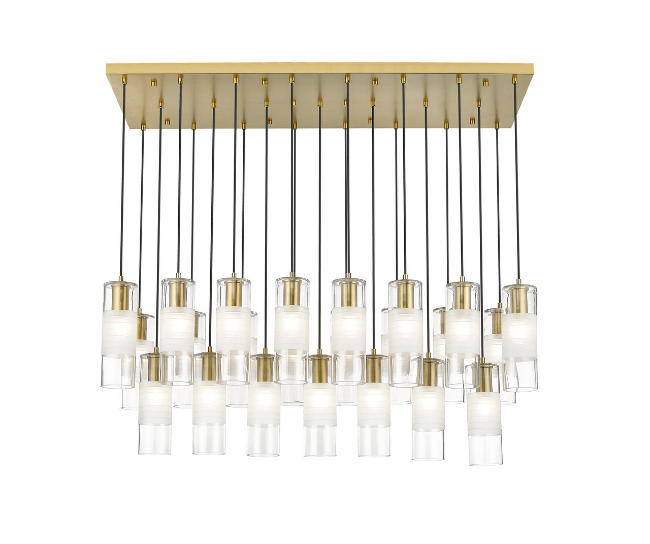 Z-Lite Alton 23 Light Linear Chandelier in Modern Gold 824P-23L-MGLD