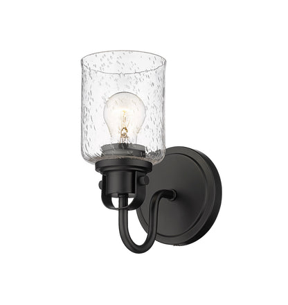 Z-Lite Kinsley 1 Light Wall Sconce in Matte Black 340-1S-MB