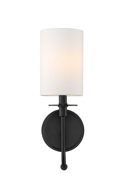 Z-Lite Ella 1 Light Wall Sconce in Matte Black 809-1S-MB