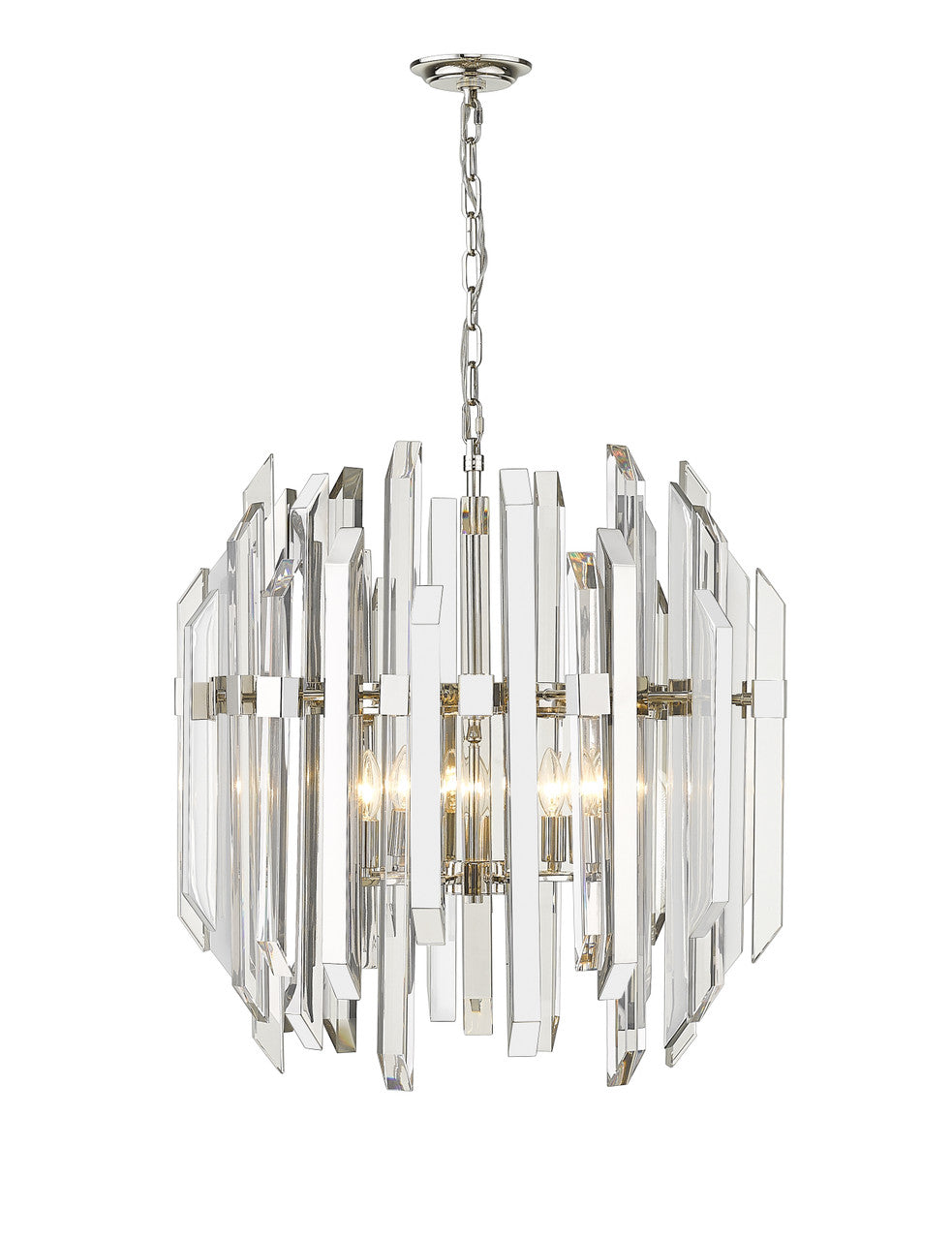 Z-Lite Bova 6 Light Chandelier in Polished Nickel 4006-9PN