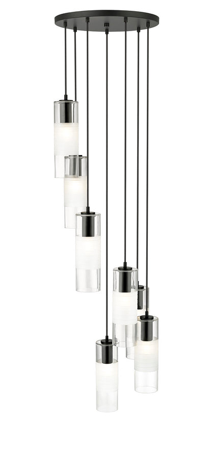 Z-Lite Alton 7 Light Chandelier in Matte Black 824P-7R-MB